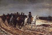 Jean-Louis-Ernest Meissonier Napoleon on the expedition of 1814 oil painting on canvas